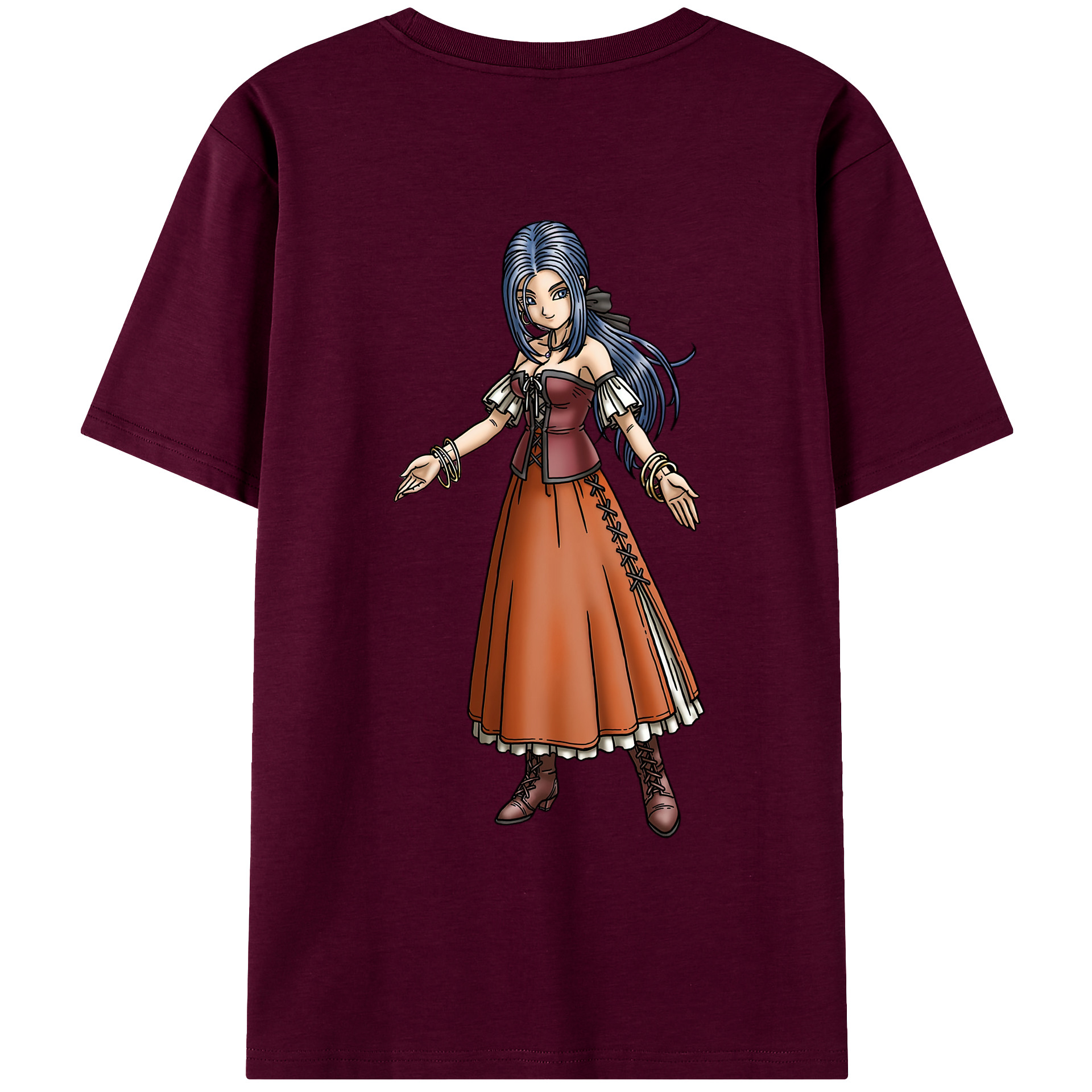 （画像用） ドラゴンクエスト Doragon Kuesuto Dragon Quest レディース半袖Tシャツ(バックプリント)